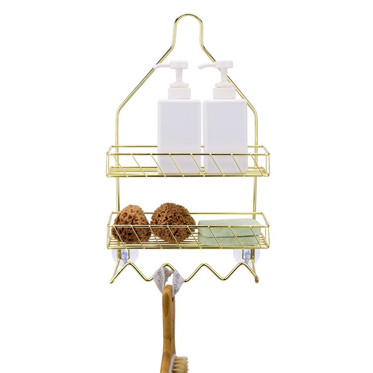 Gold hanging best sale shower caddy